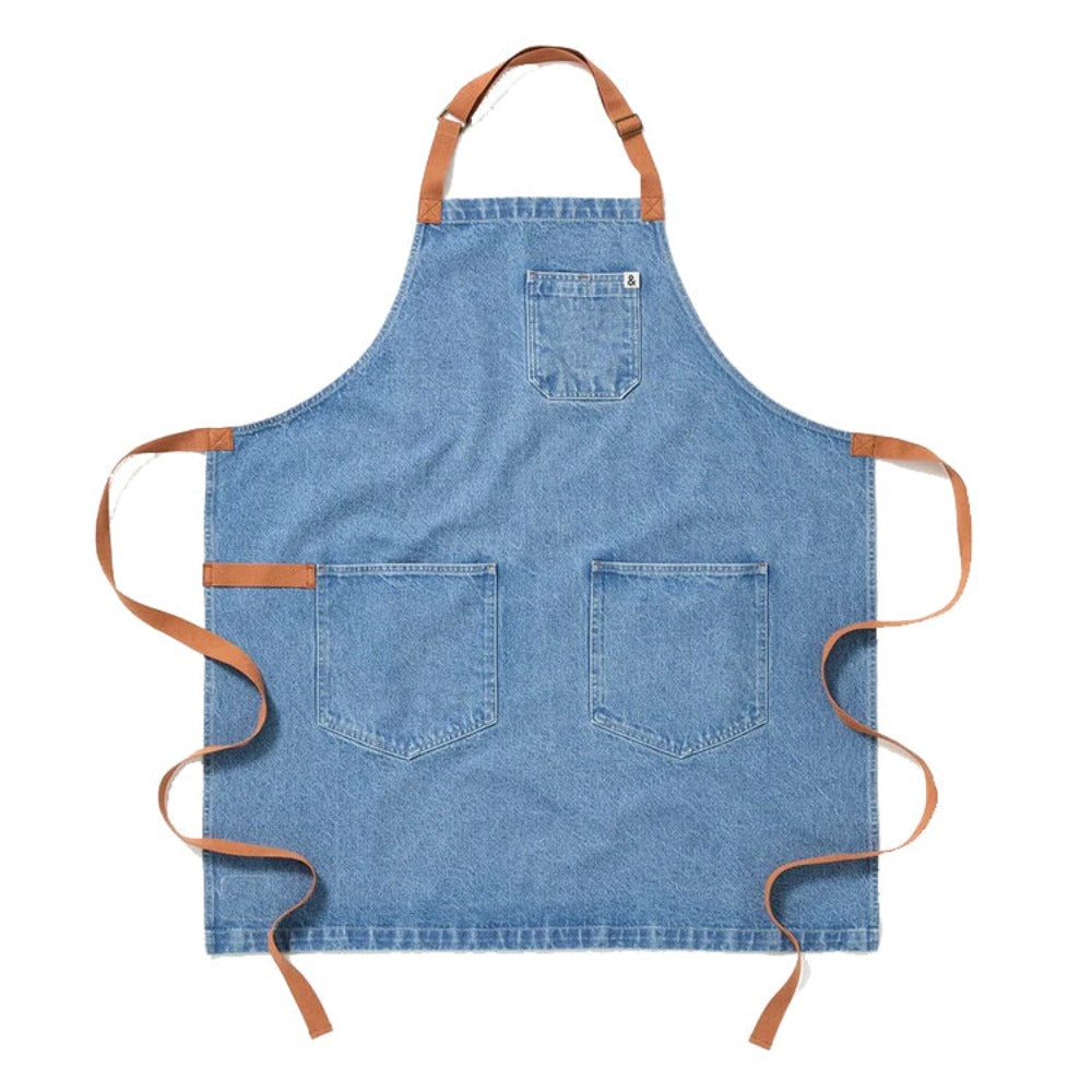 All Day Crossback Apron | Cedar Blue Denim