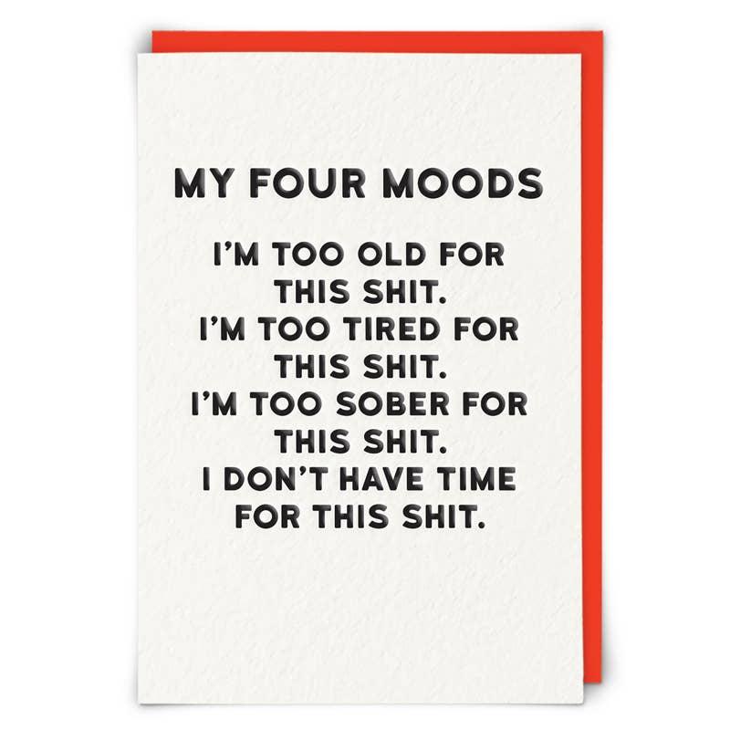 Four Moods Greeting Card