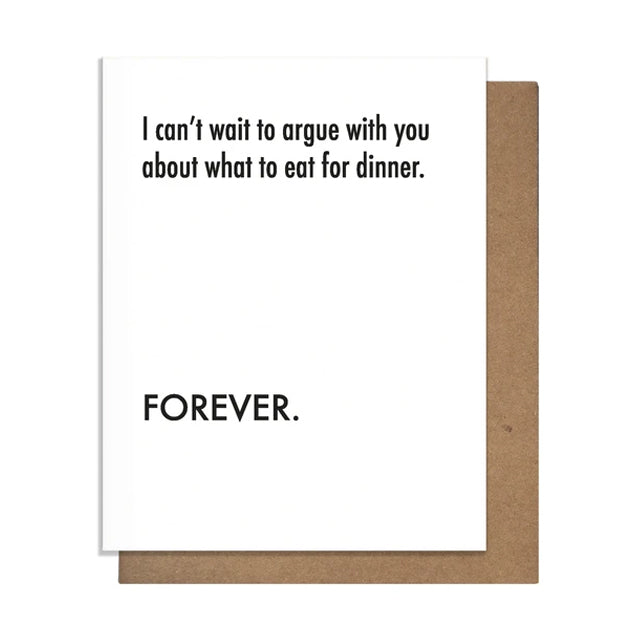 Argue Dinner Card - Domestic Domestic