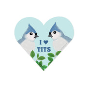 Heart Titmice Sticker - Domestic Domestic