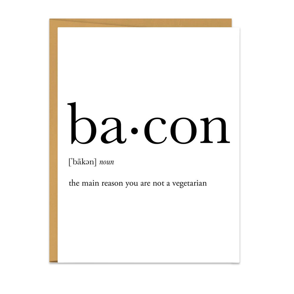 Bacon Definition Card