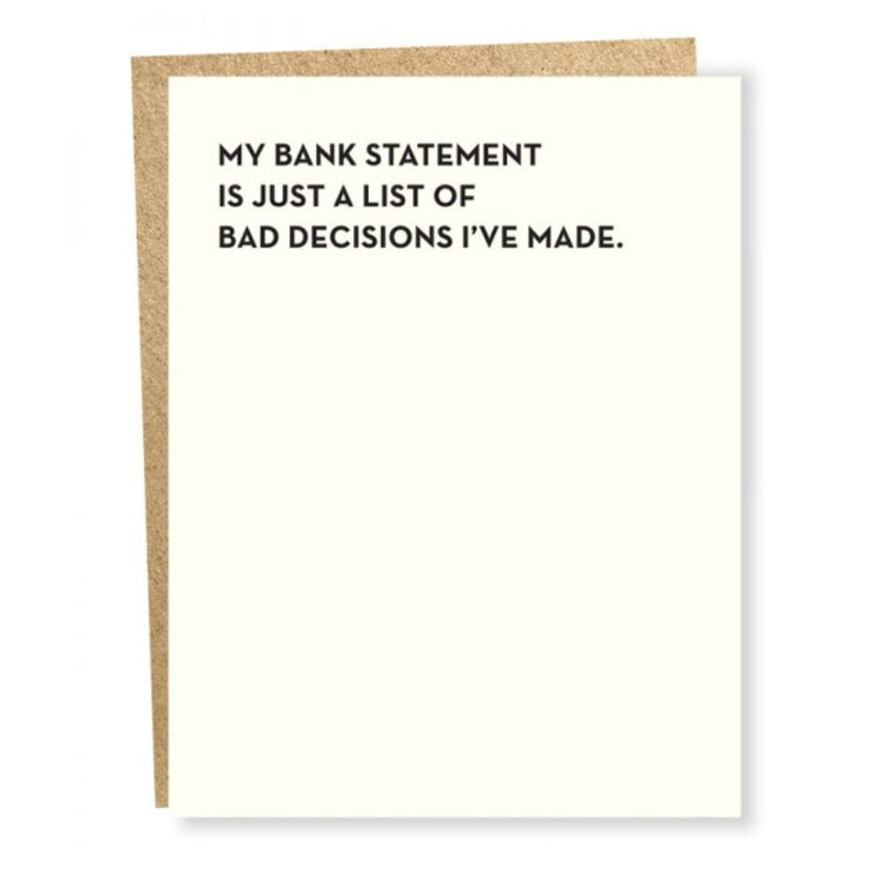 Bank Statement Card