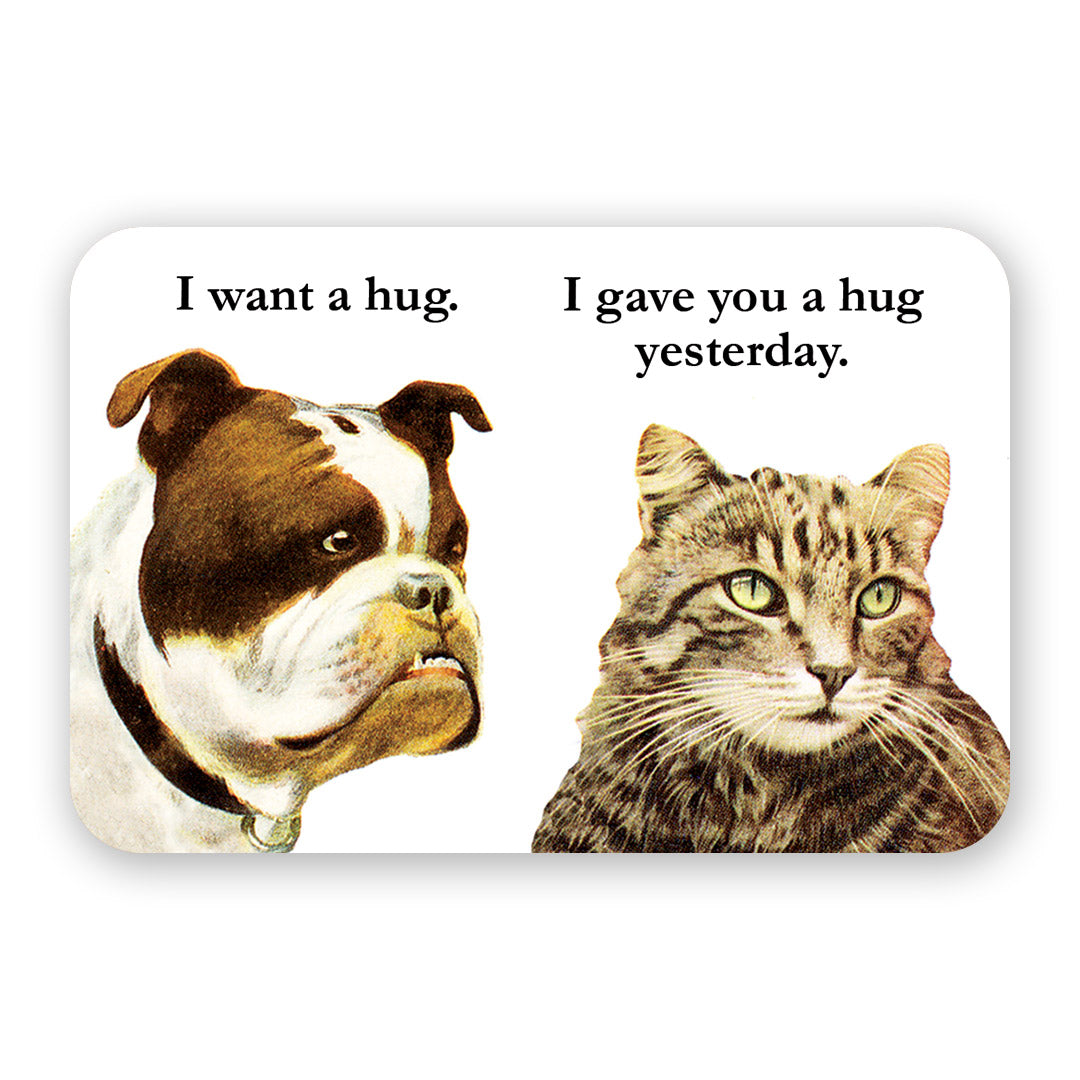 Bulldog Hug Sticker