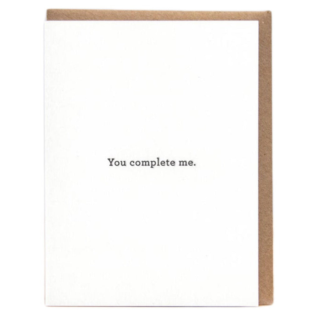 You Complete Me Card