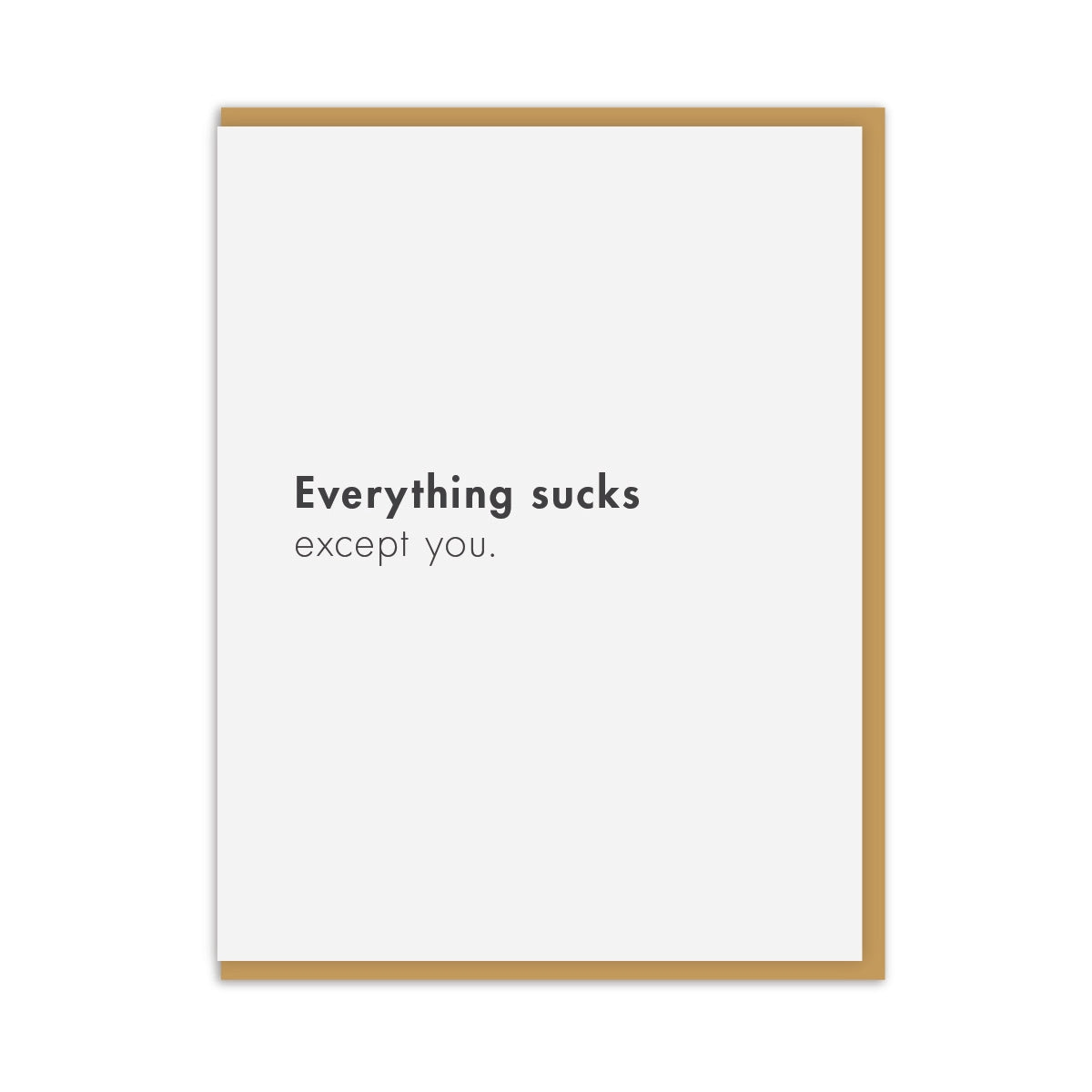 Everything Sucks Except You Card