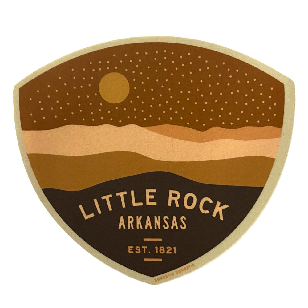 Little Rock Evening Landscape Badge Sticker