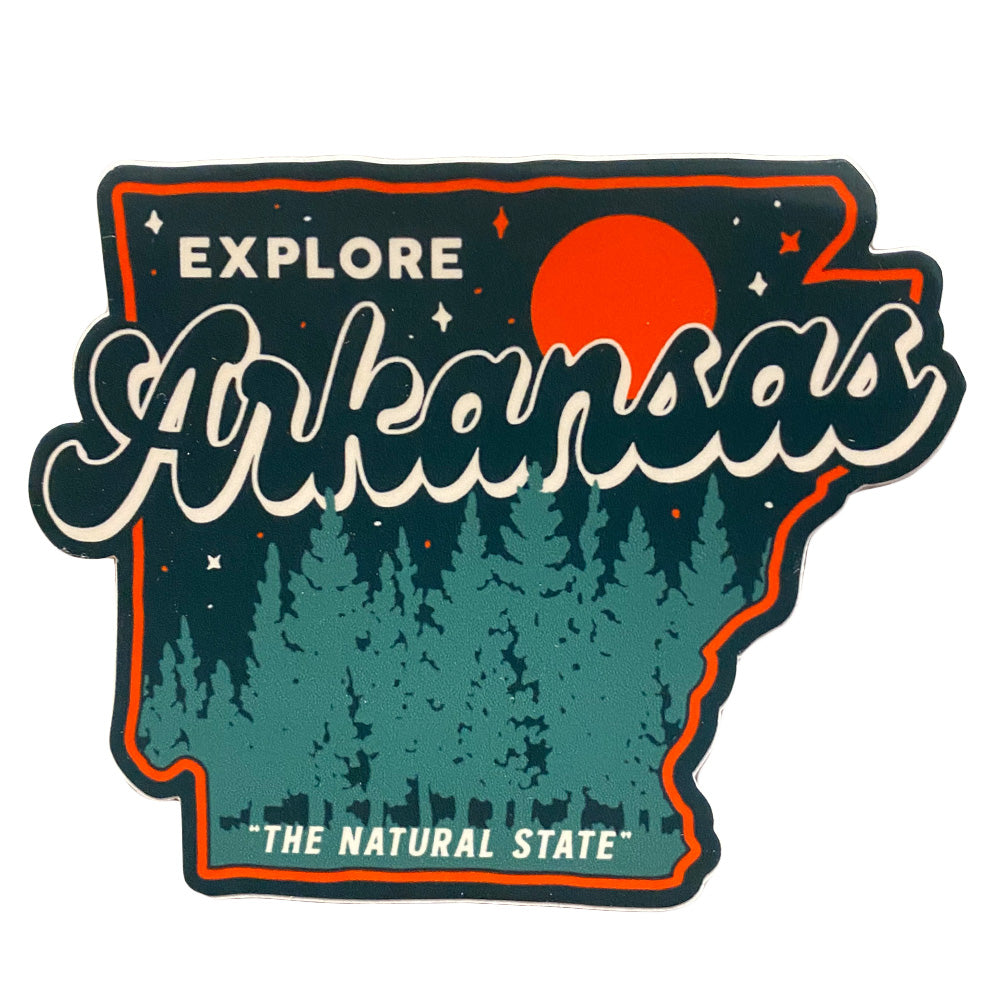 Explore Arkansas Sticker - Domestic Domestic