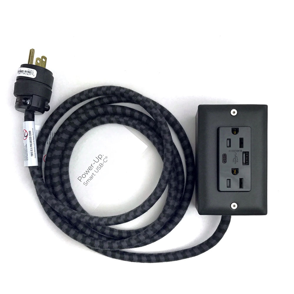 Exto USB C 8ft  |  Carrara Black - Domestic Domestic