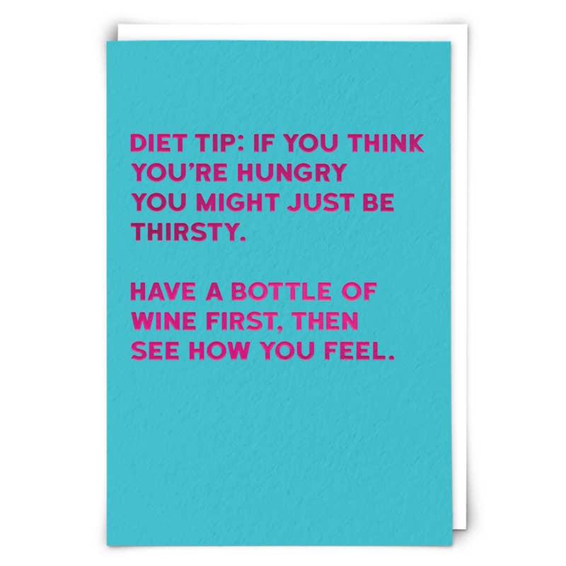 Diet Tip Greetings Card