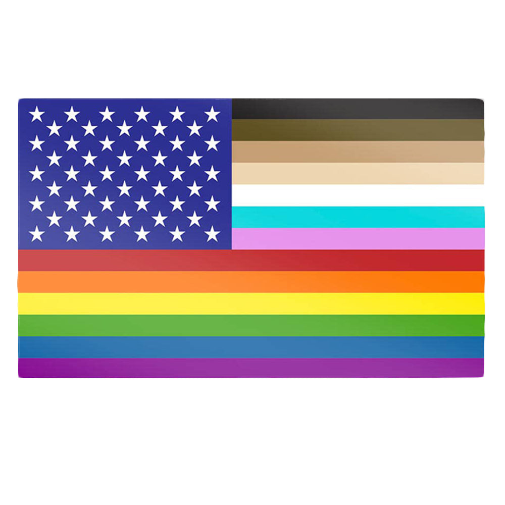 For All Us Flag Sticker - Domestic Domestic