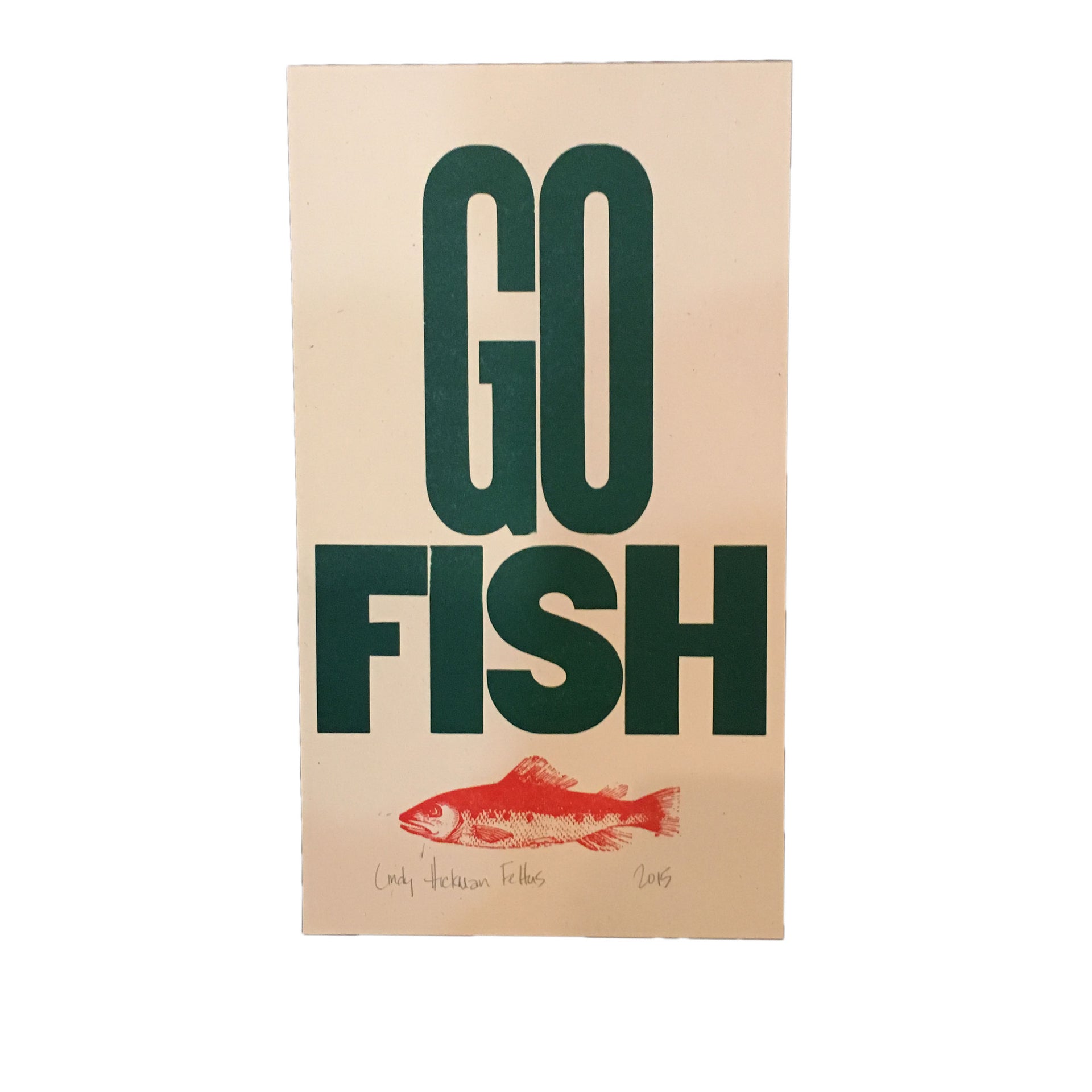 Go Fish Letterpress Print - Domestic Domestic