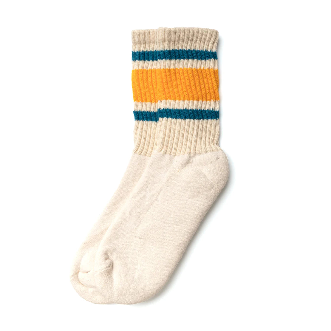 Retro Stripe Sock | Gold & Tile