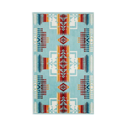 Iconic Jacquard Hand Towel | Chief Joseph Aqua - Domestic Domestic