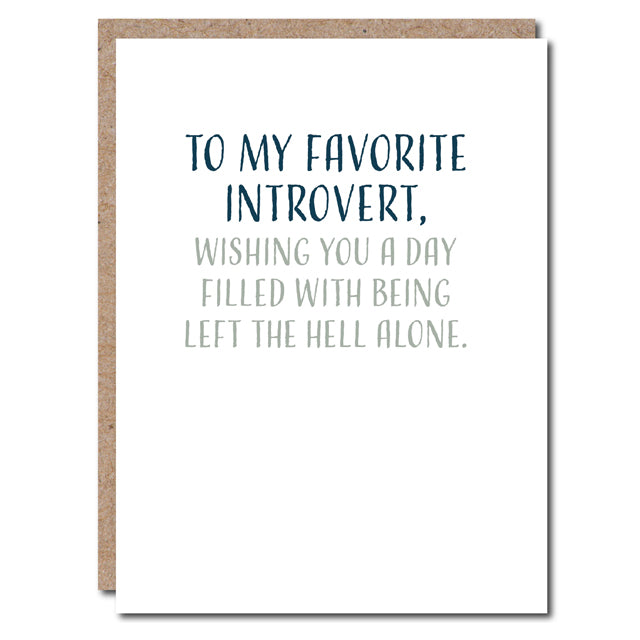 To My Favorite Introvert Card
