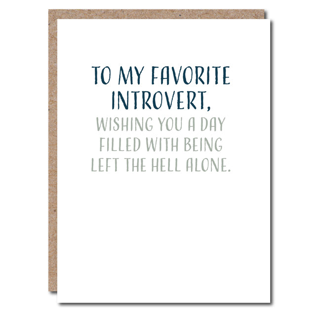 To My Favorite Introvert Card - Domestic Domestic