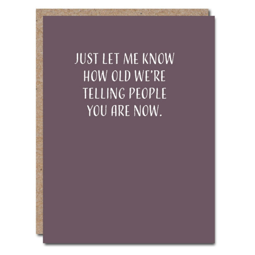 Just Let Me Know Card