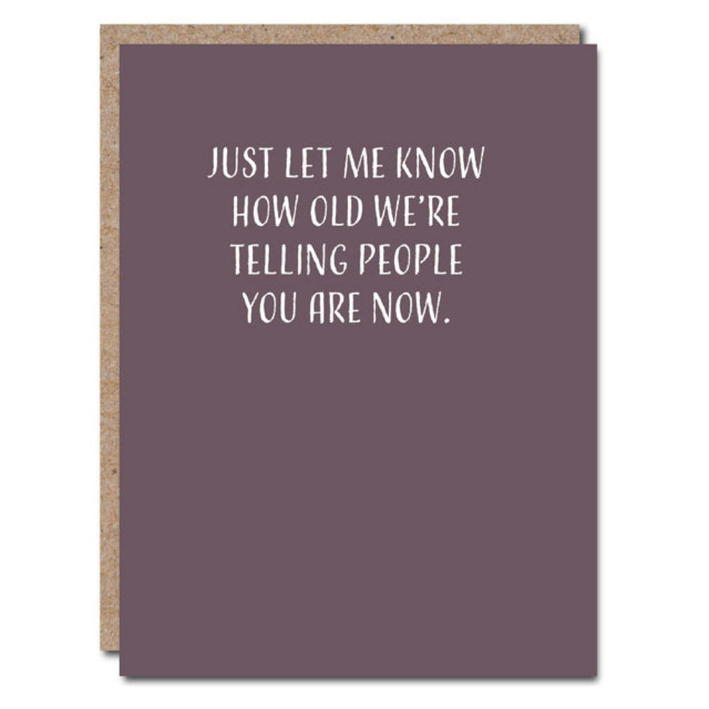 Just Let Me Know Card - Domestic Domestic