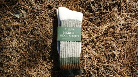 1970's Logger Thermal Sock | Green & Brown - Domestic Domestic