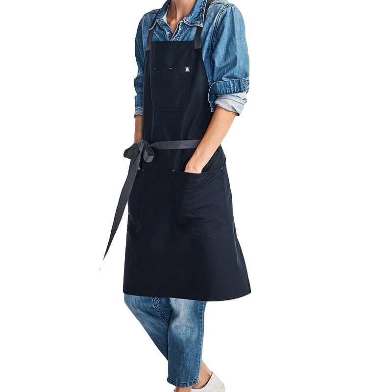 Midnight Blue Crossback Apron - Domestic Domestic