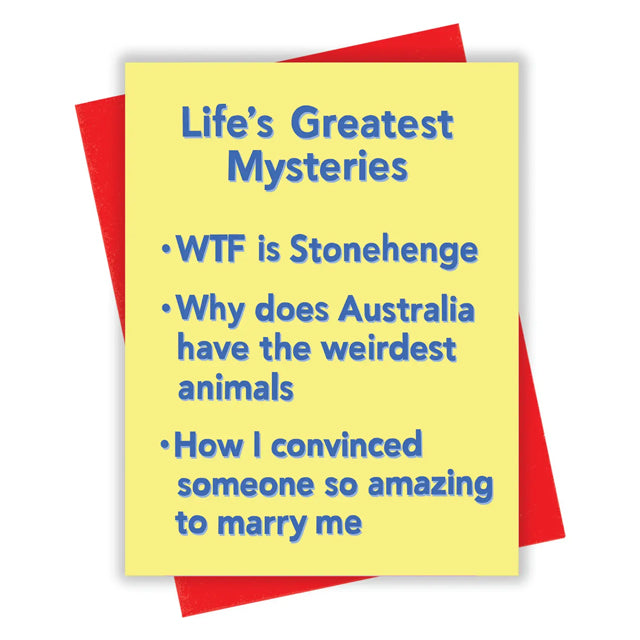 Anniversary Mystery Card