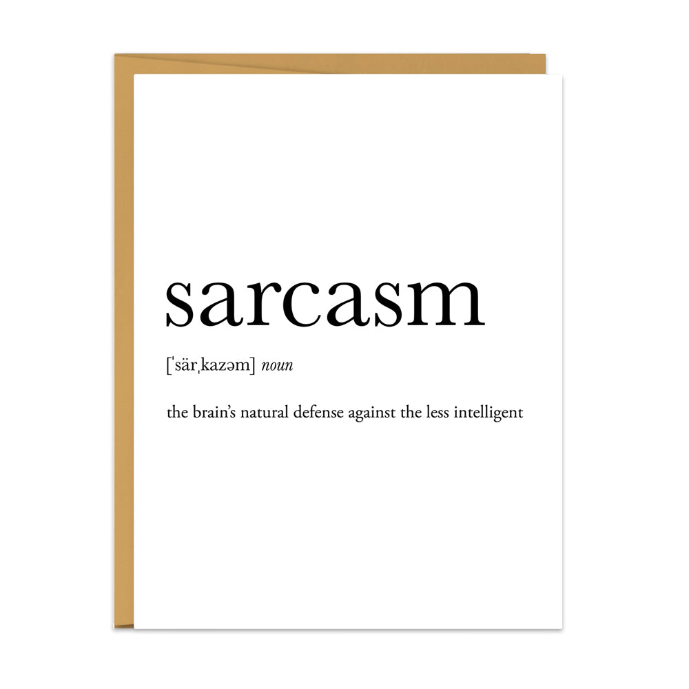 Sarcasm Definition Card