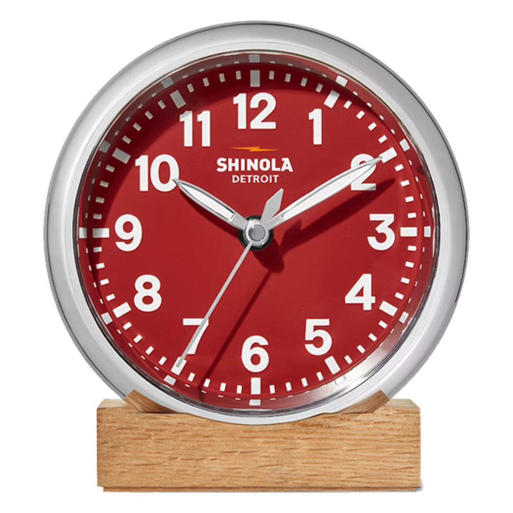 The Runwell 6" Desk Clock | Red