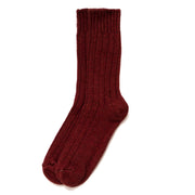 Wool Silk Boot Sock | Rust - Domestic Domestic