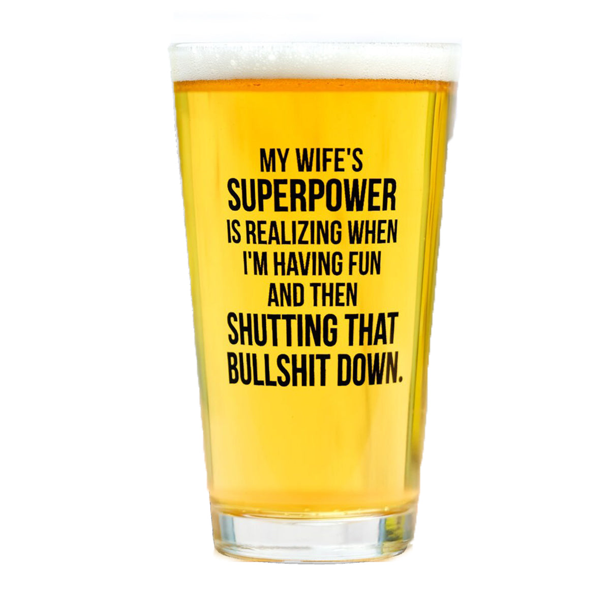 My Wife's Superpower Pint Glass