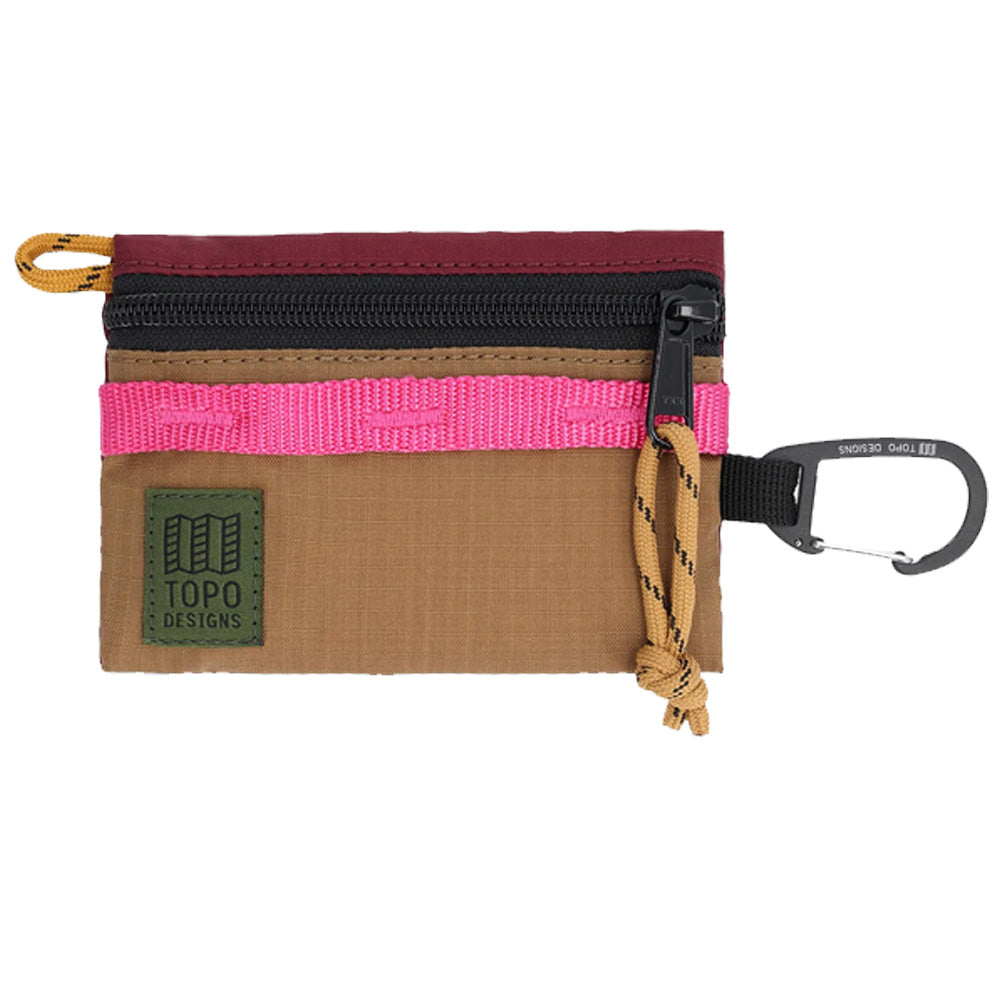 Micro Mountain Accessory Bag | Burgundy & Dark Khaki