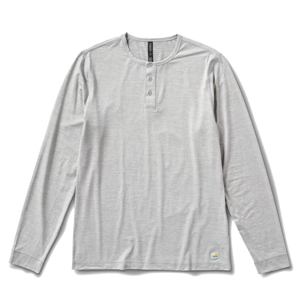 L/S Ease Performance Henley | Light Heather Grey