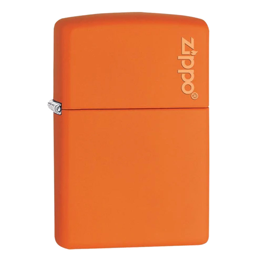 Zippo Lighter | Classic Orange Matte w/ Logo
